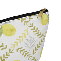 Lemon Tile Accessory Pouch w T-bottom in Yellow